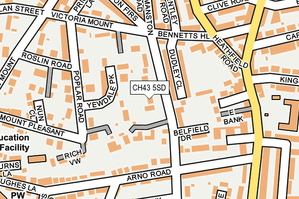 CH43 5SD map - OS OpenMap – Local (Ordnance Survey)