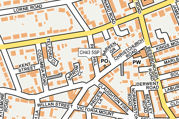 CH43 5SP map - OS OpenMap – Local (Ordnance Survey)