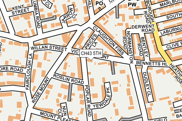 CH43 5TH map - OS OpenMap – Local (Ordnance Survey)