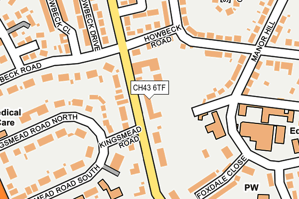 CH43 6TF map - OS OpenMap – Local (Ordnance Survey)