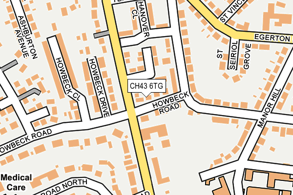 CH43 6TG map - OS OpenMap – Local (Ordnance Survey)