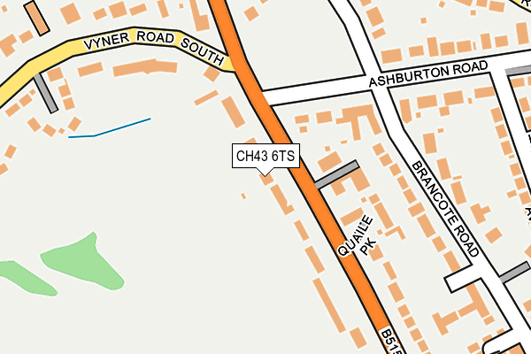 CH43 6TS map - OS OpenMap – Local (Ordnance Survey)