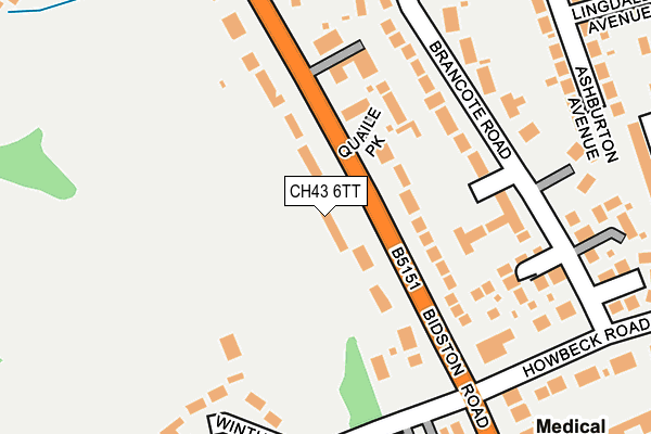 CH43 6TT map - OS OpenMap – Local (Ordnance Survey)
