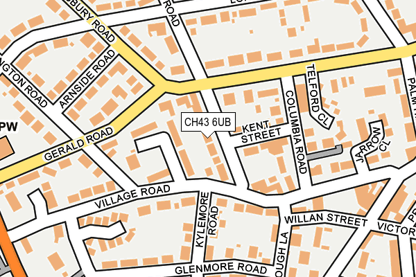 CH43 6UB map - OS OpenMap – Local (Ordnance Survey)