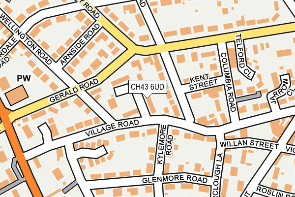 CH43 6UD map - OS OpenMap – Local (Ordnance Survey)