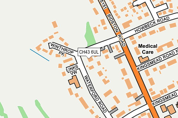 CH43 6UL map - OS OpenMap – Local (Ordnance Survey)