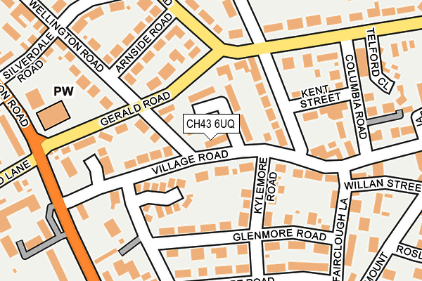 CH43 6UQ map - OS OpenMap – Local (Ordnance Survey)