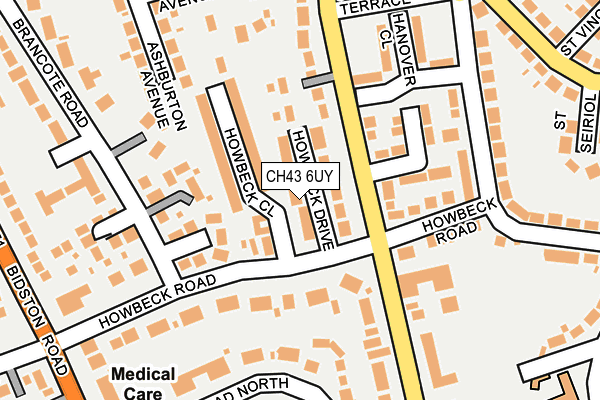 CH43 6UY map - OS OpenMap – Local (Ordnance Survey)