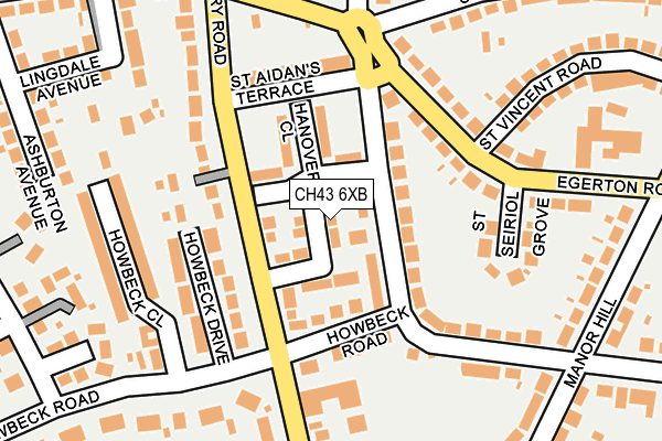 CH43 6XB map - OS OpenMap – Local (Ordnance Survey)