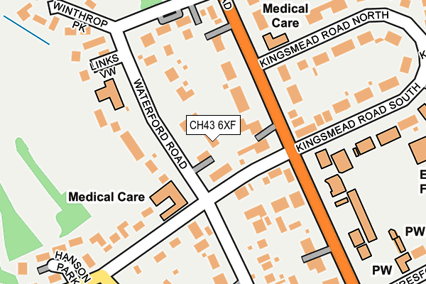 CH43 6XF map - OS OpenMap – Local (Ordnance Survey)