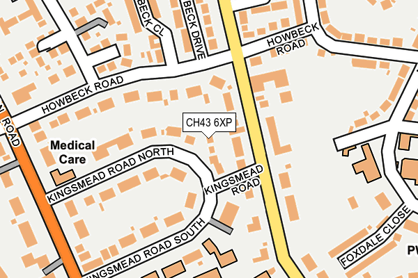 CH43 6XP map - OS OpenMap – Local (Ordnance Survey)