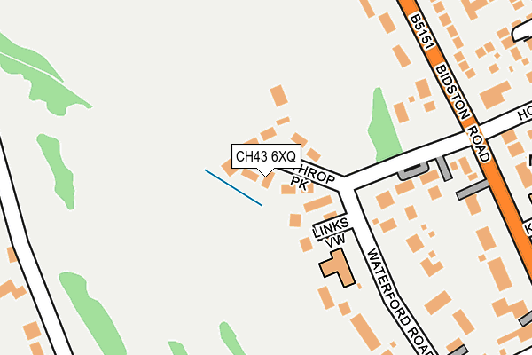 CH43 6XQ map - OS OpenMap – Local (Ordnance Survey)