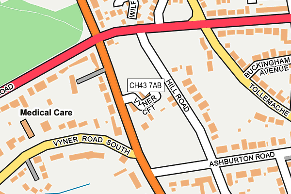 CH43 7AB map - OS OpenMap – Local (Ordnance Survey)