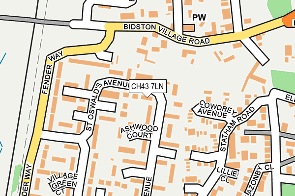 CH43 7LN map - OS OpenMap – Local (Ordnance Survey)