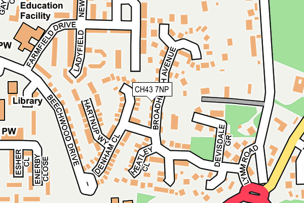 CH43 7NP map - OS OpenMap – Local (Ordnance Survey)