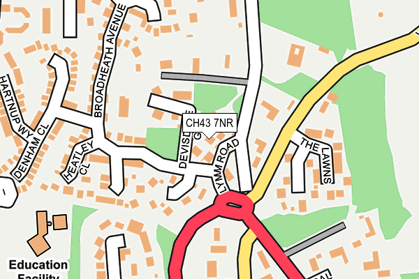 CH43 7NR map - OS OpenMap – Local (Ordnance Survey)