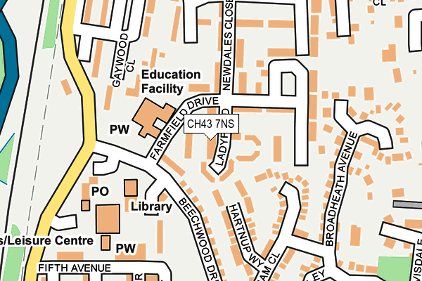 CH43 7NS map - OS OpenMap – Local (Ordnance Survey)