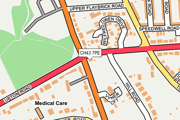 CH43 7PE map - OS OpenMap – Local (Ordnance Survey)