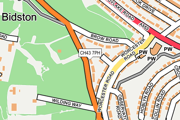 CH43 7PH map - OS OpenMap – Local (Ordnance Survey)