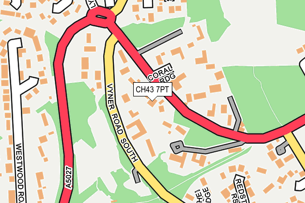CH43 7PT map - OS OpenMap – Local (Ordnance Survey)