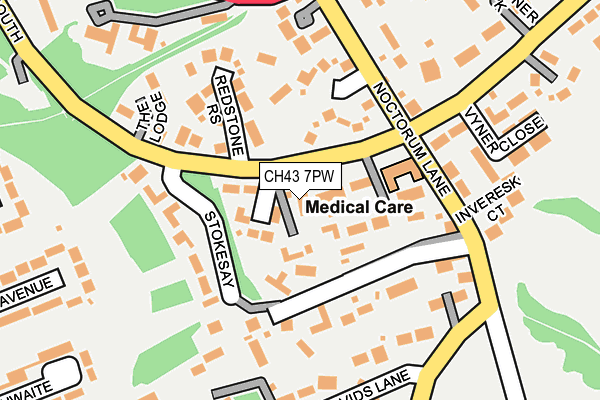 CH43 7PW map - OS OpenMap – Local (Ordnance Survey)