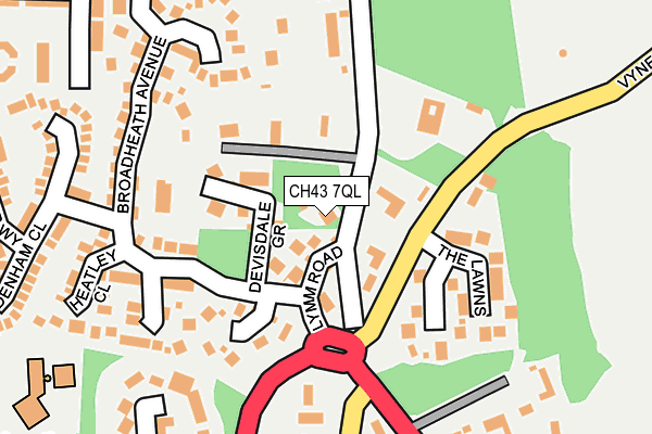 CH43 7QL map - OS OpenMap – Local (Ordnance Survey)