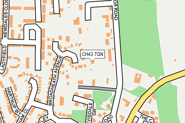 CH43 7QN map - OS OpenMap – Local (Ordnance Survey)