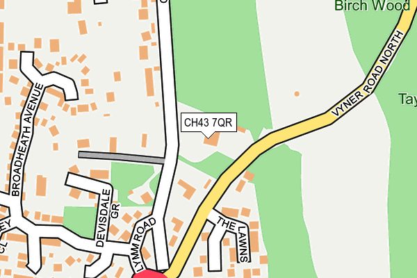 CH43 7QR map - OS OpenMap – Local (Ordnance Survey)