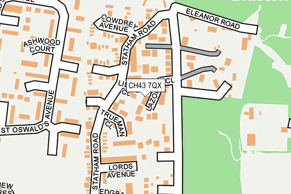 CH43 7QX map - OS OpenMap – Local (Ordnance Survey)