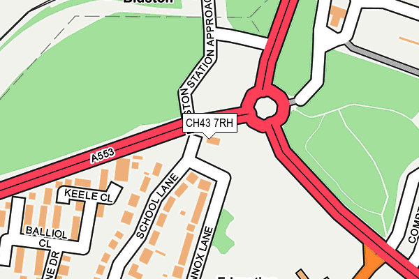 CH43 7RH map - OS OpenMap – Local (Ordnance Survey)