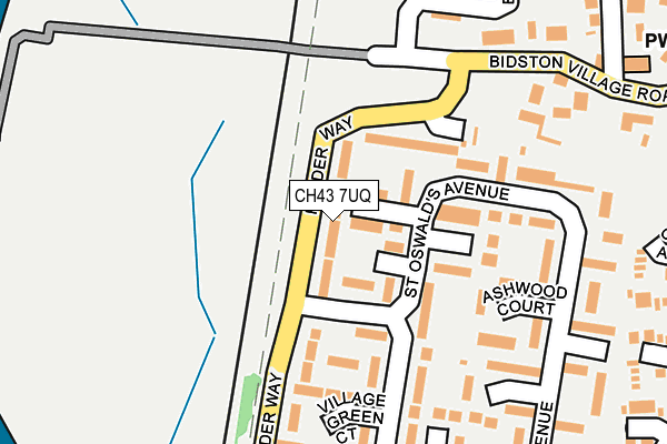 CH43 7UQ map - OS OpenMap – Local (Ordnance Survey)