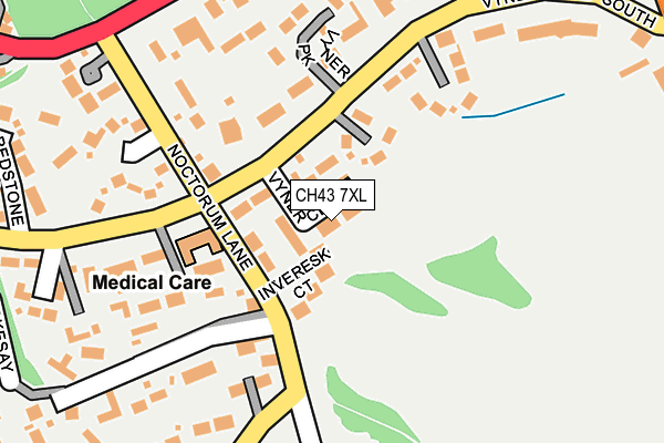 CH43 7XL map - OS OpenMap – Local (Ordnance Survey)