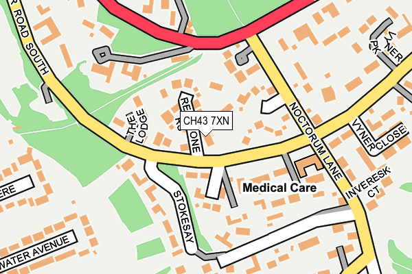 CH43 7XN map - OS OpenMap – Local (Ordnance Survey)