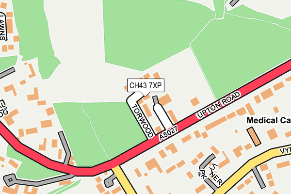 CH43 7XP map - OS OpenMap – Local (Ordnance Survey)