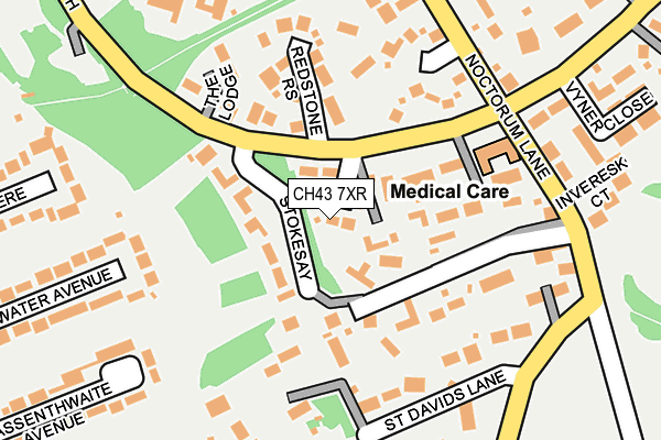 CH43 7XR map - OS OpenMap – Local (Ordnance Survey)