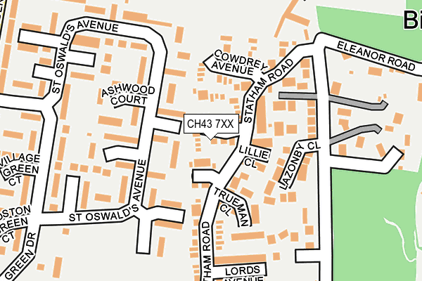 CH43 7XX map - OS OpenMap – Local (Ordnance Survey)