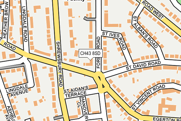 CH43 8SD map - OS OpenMap – Local (Ordnance Survey)