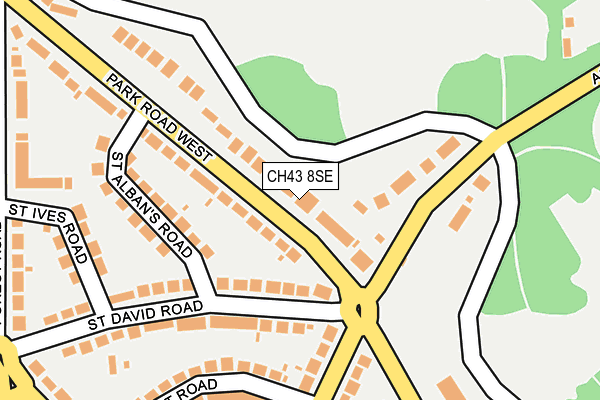 CH43 8SE map - OS OpenMap – Local (Ordnance Survey)