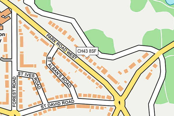 CH43 8SF map - OS OpenMap – Local (Ordnance Survey)
