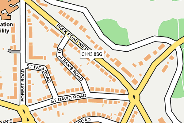 CH43 8SG map - OS OpenMap – Local (Ordnance Survey)