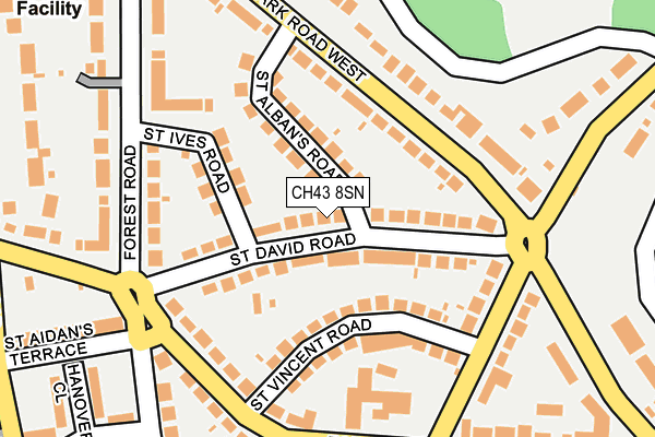 CH43 8SN map - OS OpenMap – Local (Ordnance Survey)