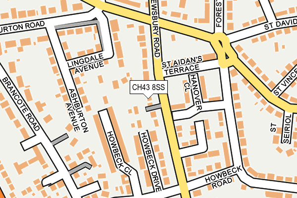 CH43 8SS map - OS OpenMap – Local (Ordnance Survey)