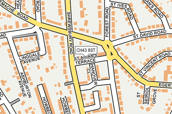 CH43 8ST map - OS OpenMap – Local (Ordnance Survey)