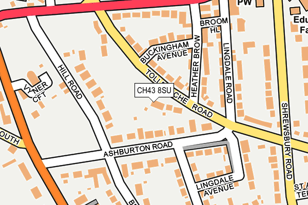 CH43 8SU map - OS OpenMap – Local (Ordnance Survey)