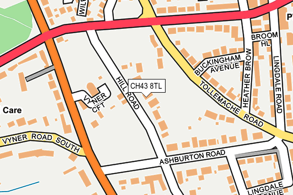 CH43 8TL map - OS OpenMap – Local (Ordnance Survey)