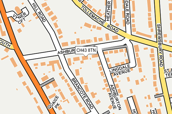 CH43 8TN map - OS OpenMap – Local (Ordnance Survey)