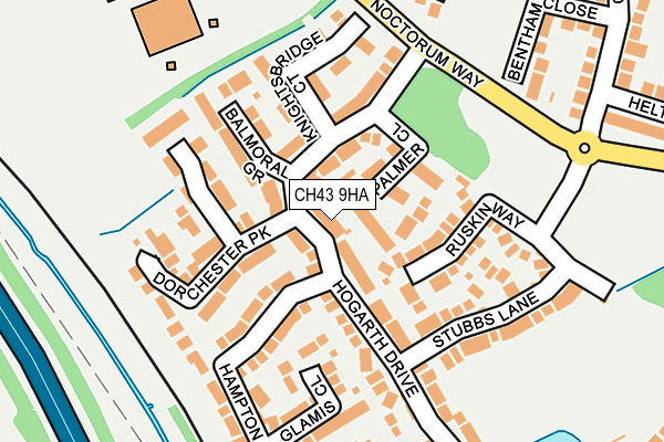 CH43 9HA map - OS OpenMap – Local (Ordnance Survey)