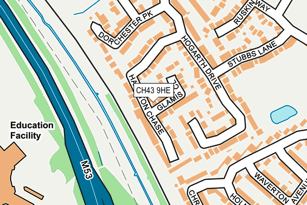 CH43 9HE map - OS OpenMap – Local (Ordnance Survey)