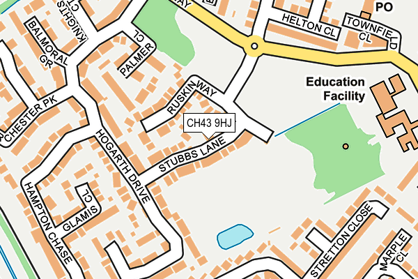 CH43 9HJ map - OS OpenMap – Local (Ordnance Survey)