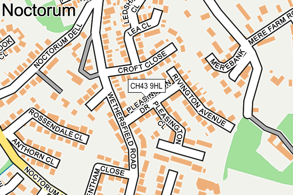 CH43 9HL map - OS OpenMap – Local (Ordnance Survey)
